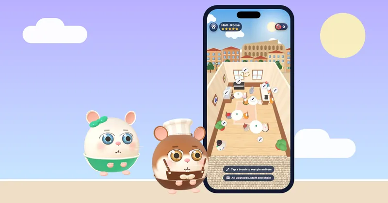 Calm Hamster Jam home screen, one of the games that reduce stress on iPhone