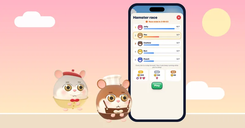 لعبة Hamster Jam تعمل بدون إنترنت مع مزامنة iCloud على iPhone