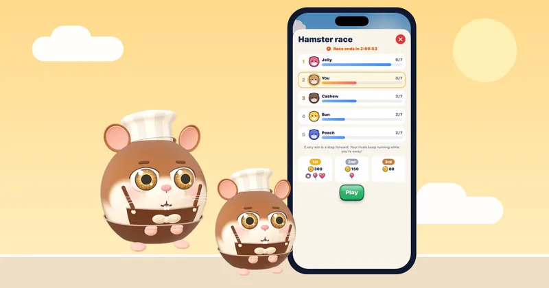 مقارنة بين ألعاب المطابقة وألعاب الفرز مثل Hamster Jam على iPhone