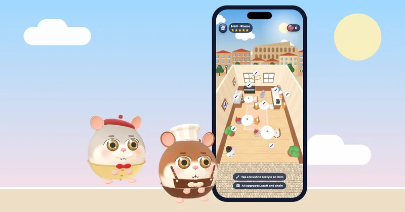 ألعاب ألغاز متنوعة على الجوال مع لعبة فرز الطعام Hamster Jam كمثال هادئ