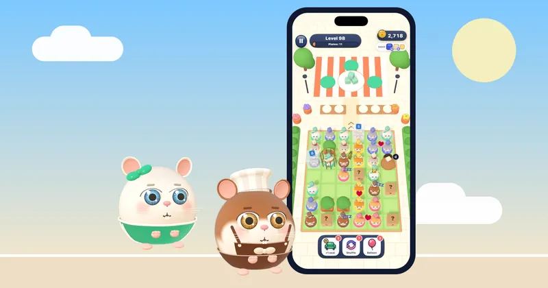 مستوى قصير في لعبة Hamster Jam يناسب جلسة من خمس دقائق على iPhone