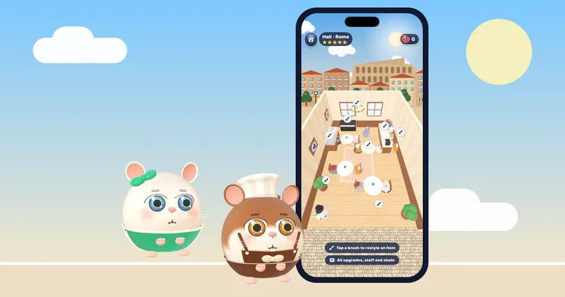 Hamster Jam gameplay, a cozy puzzle perfect for two player games on one phone