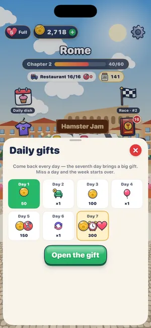 Hamster Jam — 每日礼物